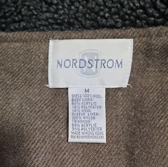 🍁🧥 Nordstrom Boiled Wool Coat with Removable Lining, Size Medium - Picture 6 of 7